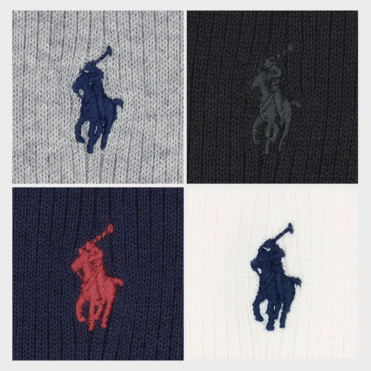 POLO RALPH LAUREN 3足組 ギフトセット 綿混 ワンポイント刺繍 無地