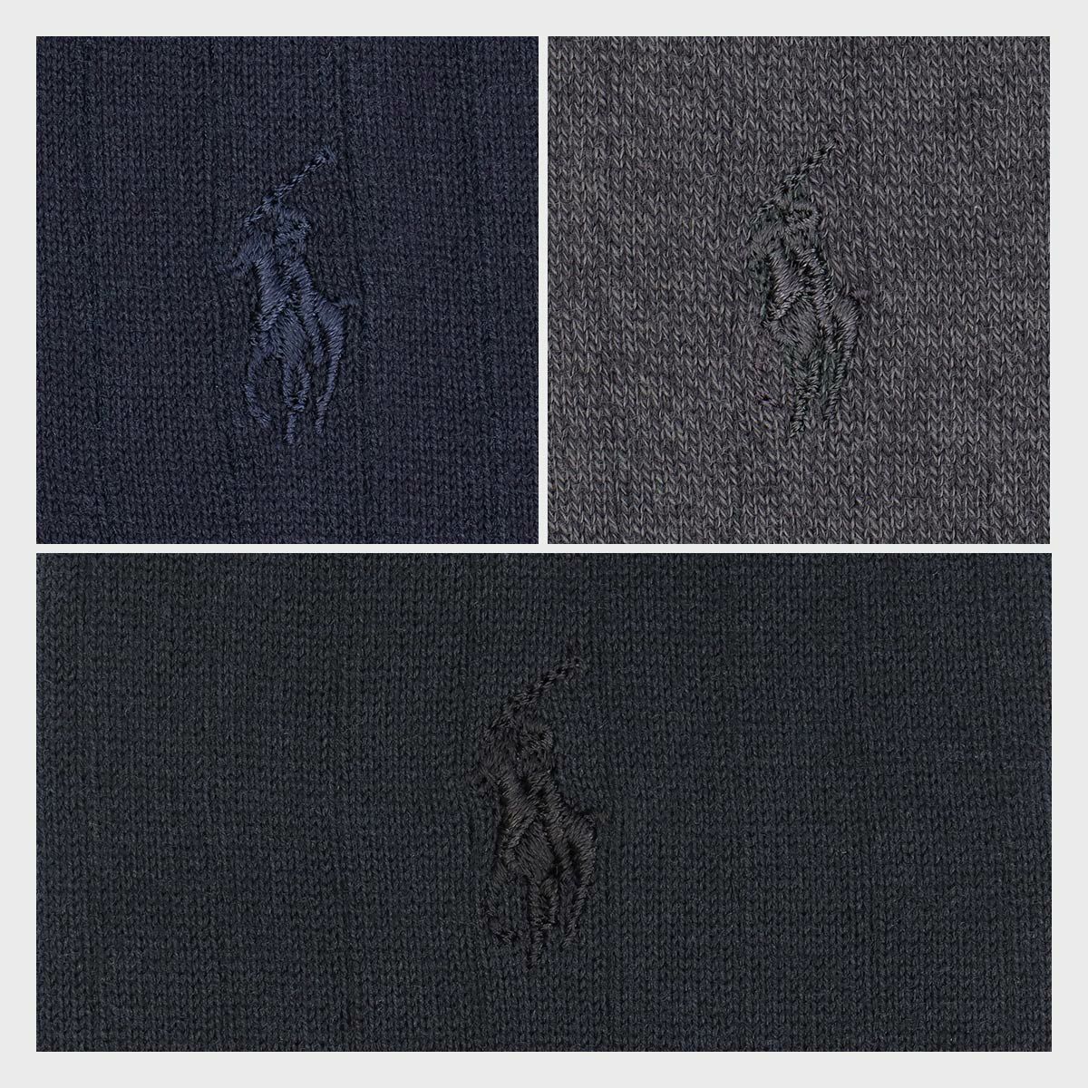 POLO RALPH LAUREN 3足組 ギフトセット 綿混 ワンポイント刺繍 無地