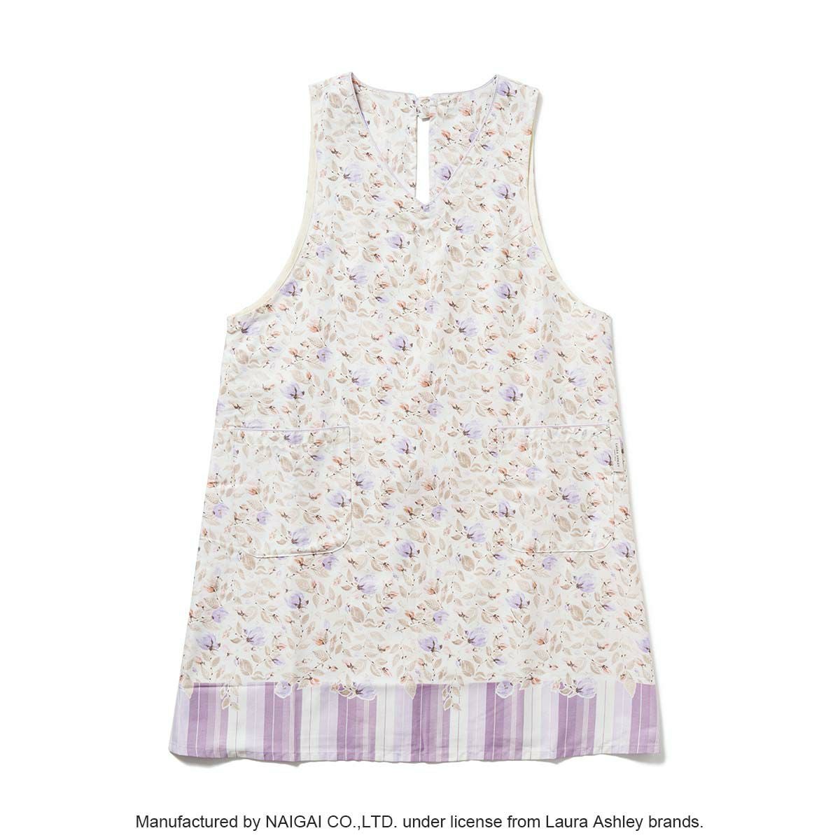 LAURA ASHLEY 形態安定加工 40サテン オリシアピオニー柄 後結び 背