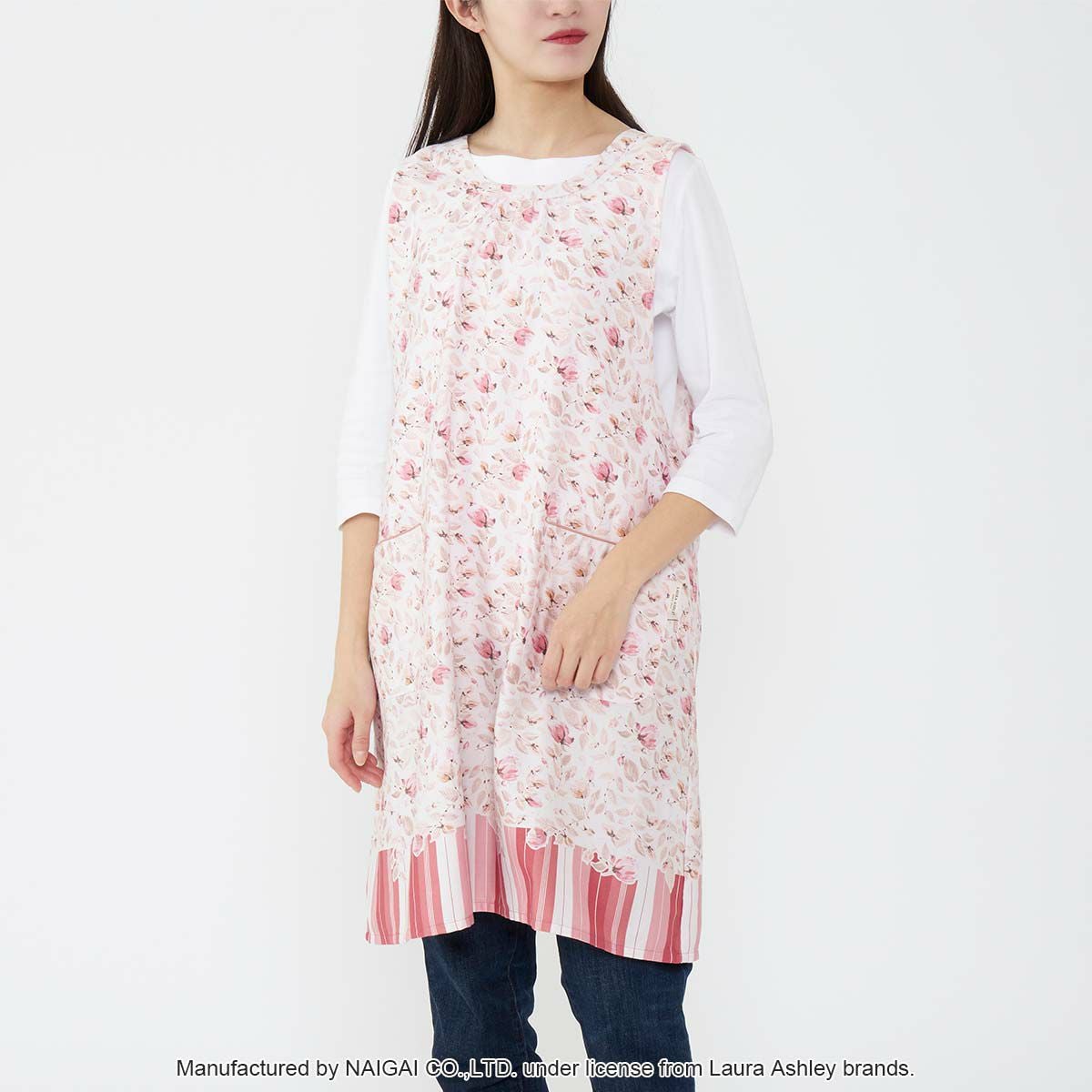 LAURA ASHLEY 形態安定加工 40サテン オリシアピオニー柄 フリークロス