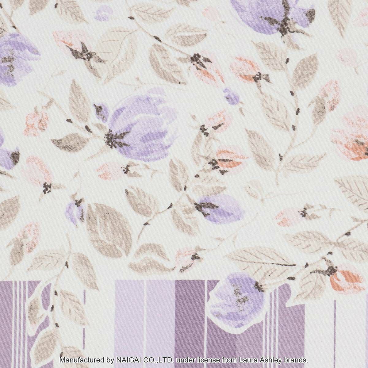 LAURA ASHLEY 形態安定加工 40サテン オリシアピオニー柄 フリークロス LAURA ASHLEY 形態安定加工 40サテン オリシアピオニー柄 フリークロス