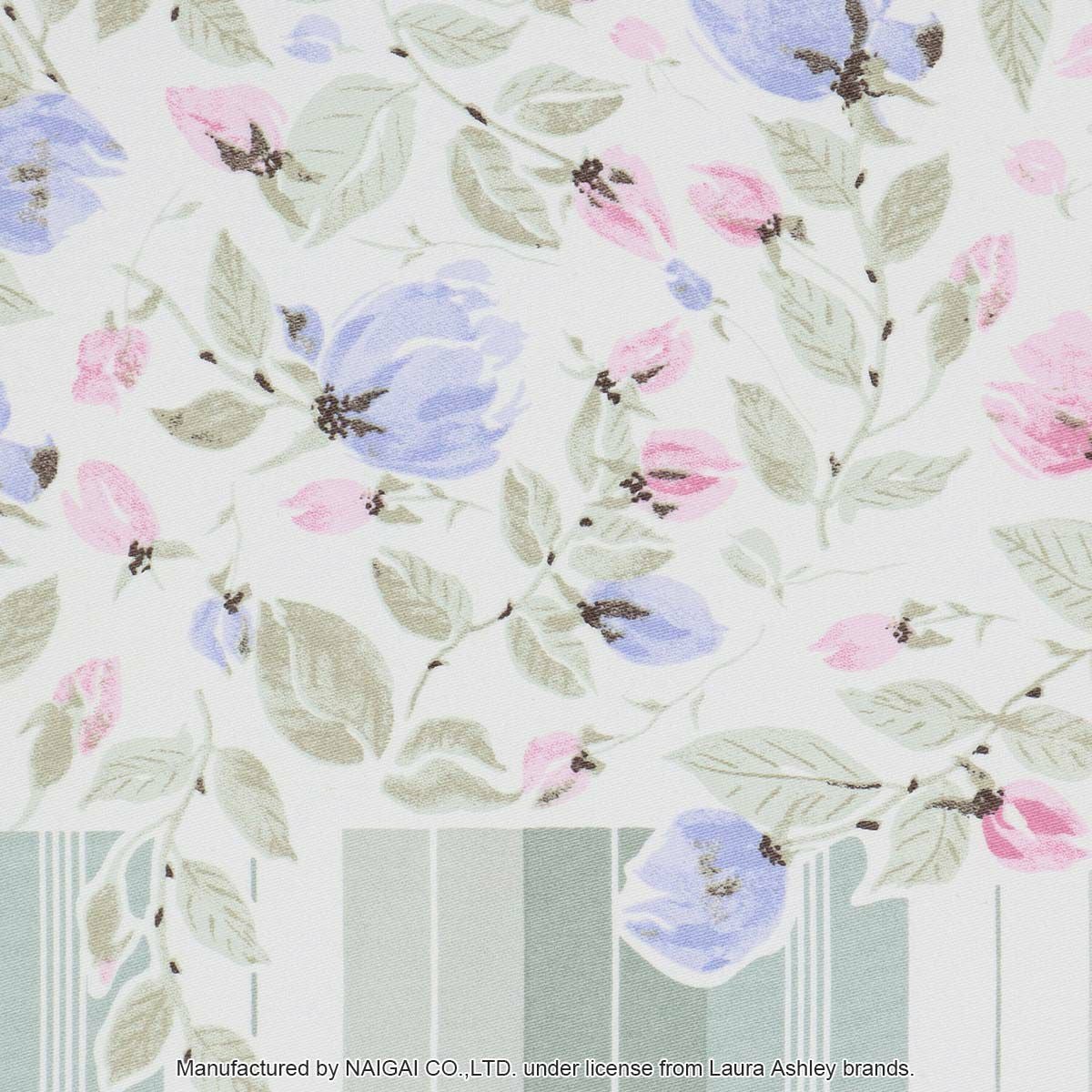 LAURA ASHLEY 形態安定加工 40サテン オリシアピオニー柄 フリークロス