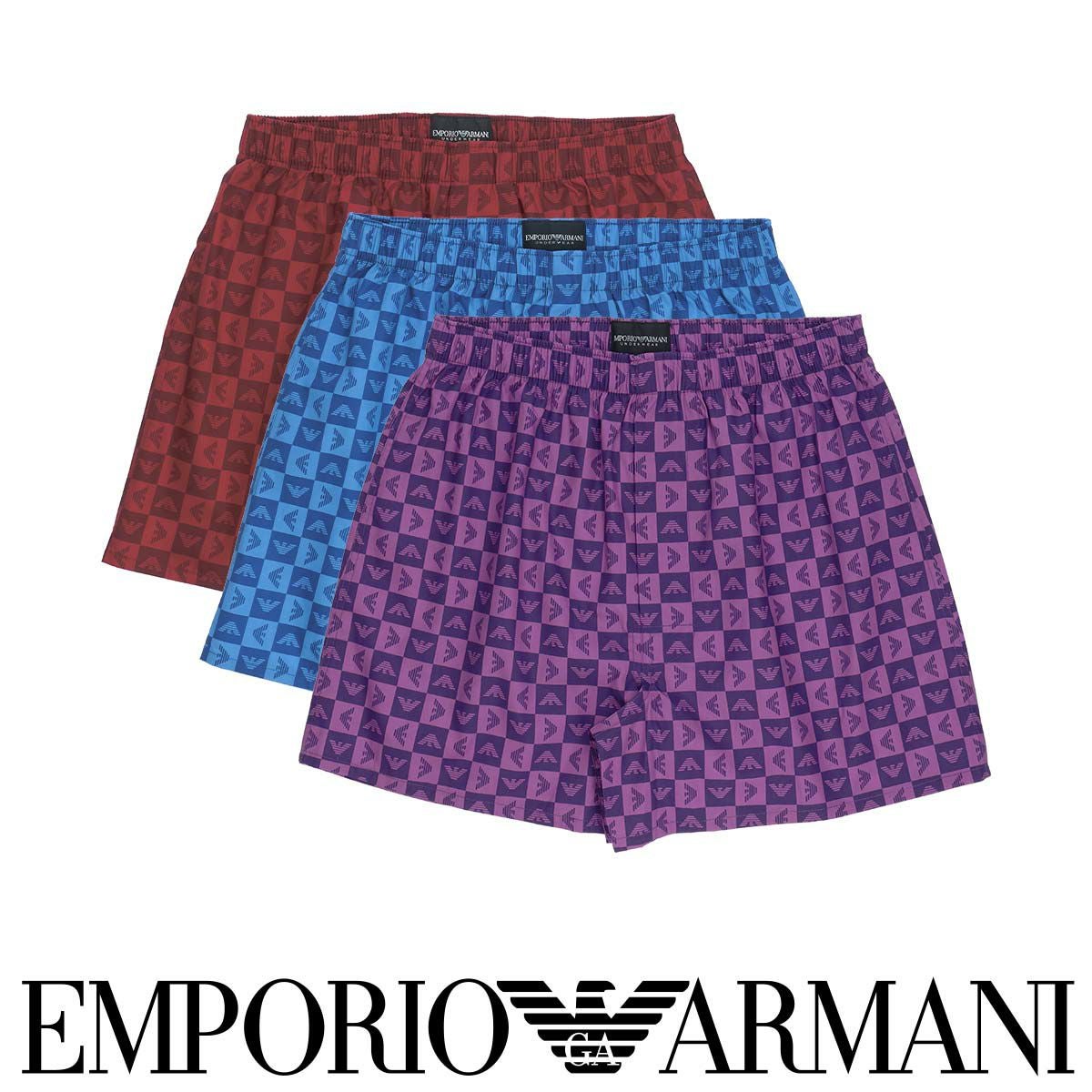 EMPORIO ARMANI CHECKERED EAGLE チェッカード イーグル コットン