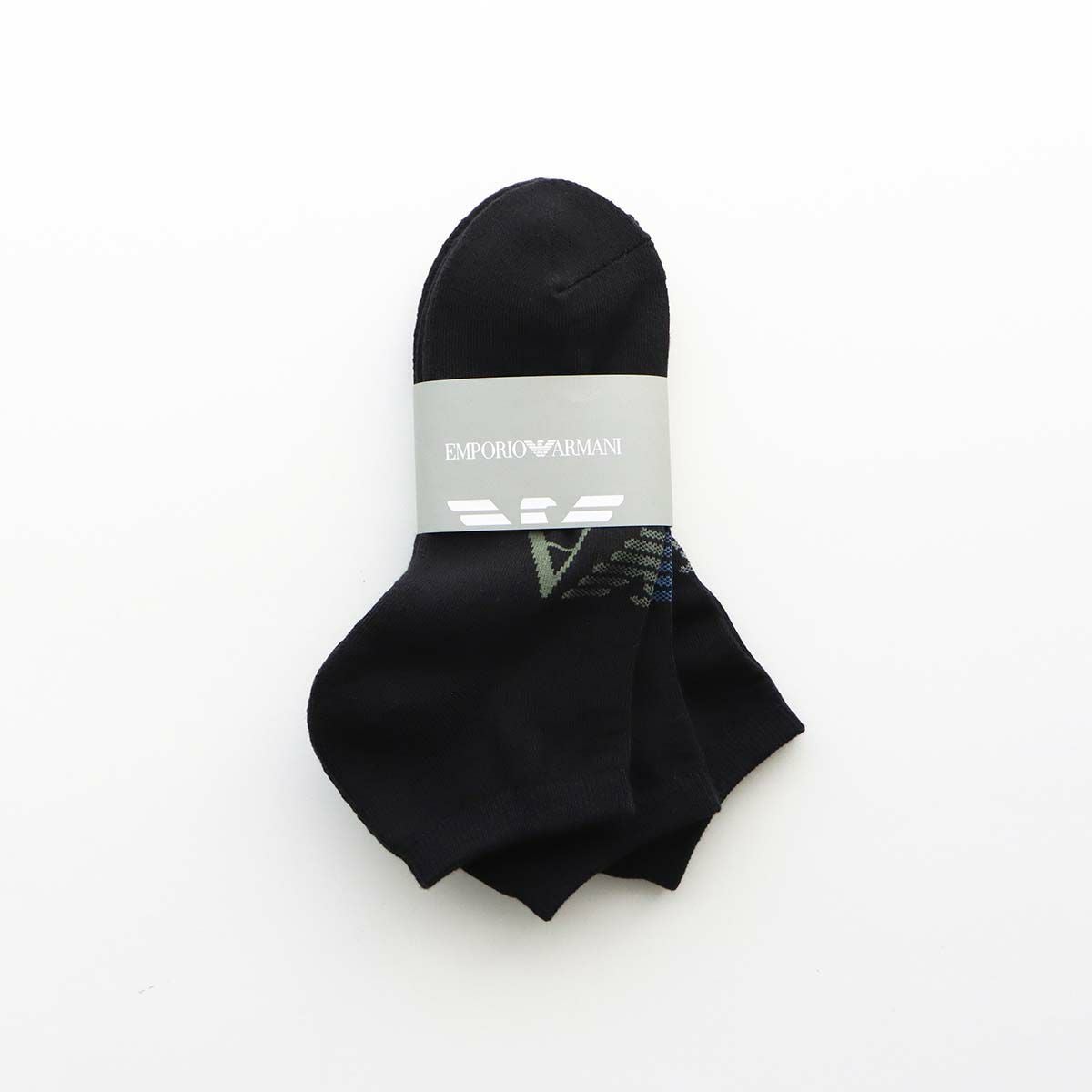 3足セット】EMPORIO ARMANI イーグル ロゴ スニーカー丈 足底パイル EA