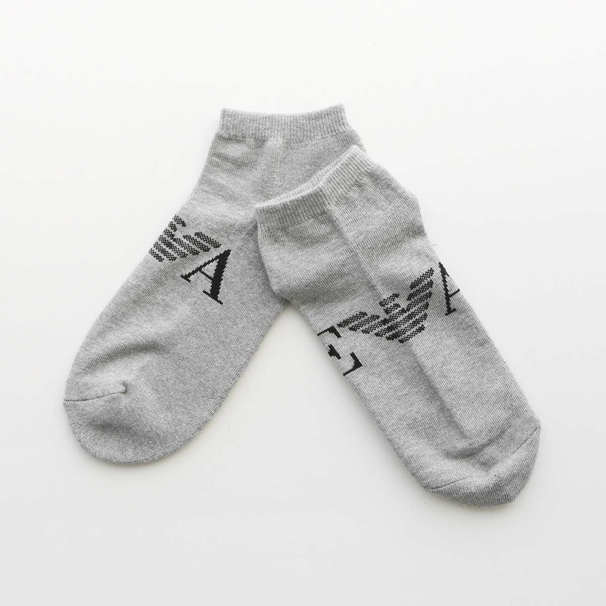 3足セット】EMPORIO ARMANI イーグル ロゴ スニーカー丈 足底パイル EA