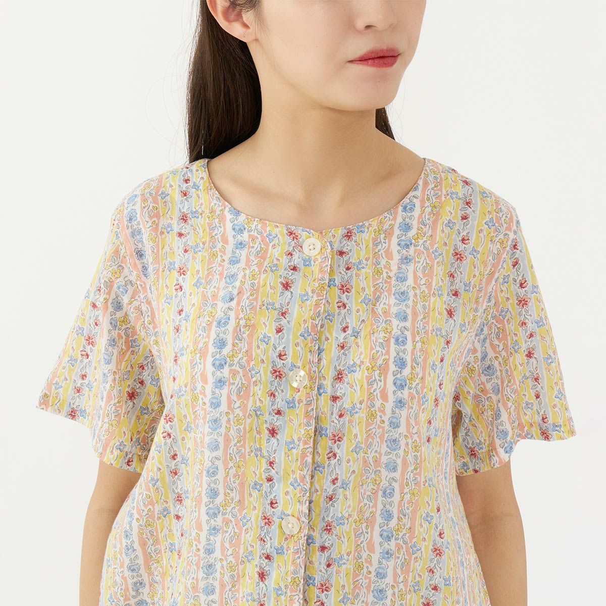 LAURA ASHLEY パジャマ 綿100％ アムンゼンプリント エルシング