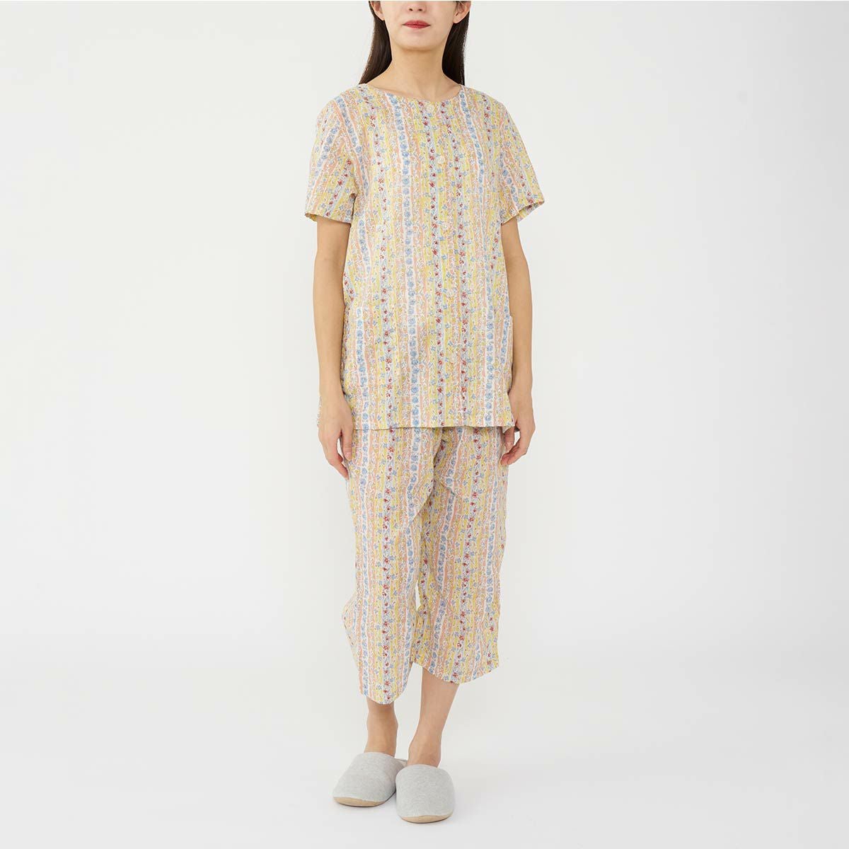 LAURA ASHLEY パジャマ 綿100％ アムンゼンプリント エルシング