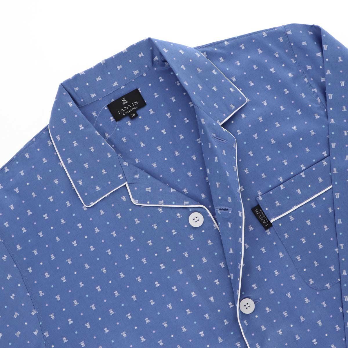 LANVIN COLLECTION パジャマ上下セット【M Lサイズ】60サテン JLドット