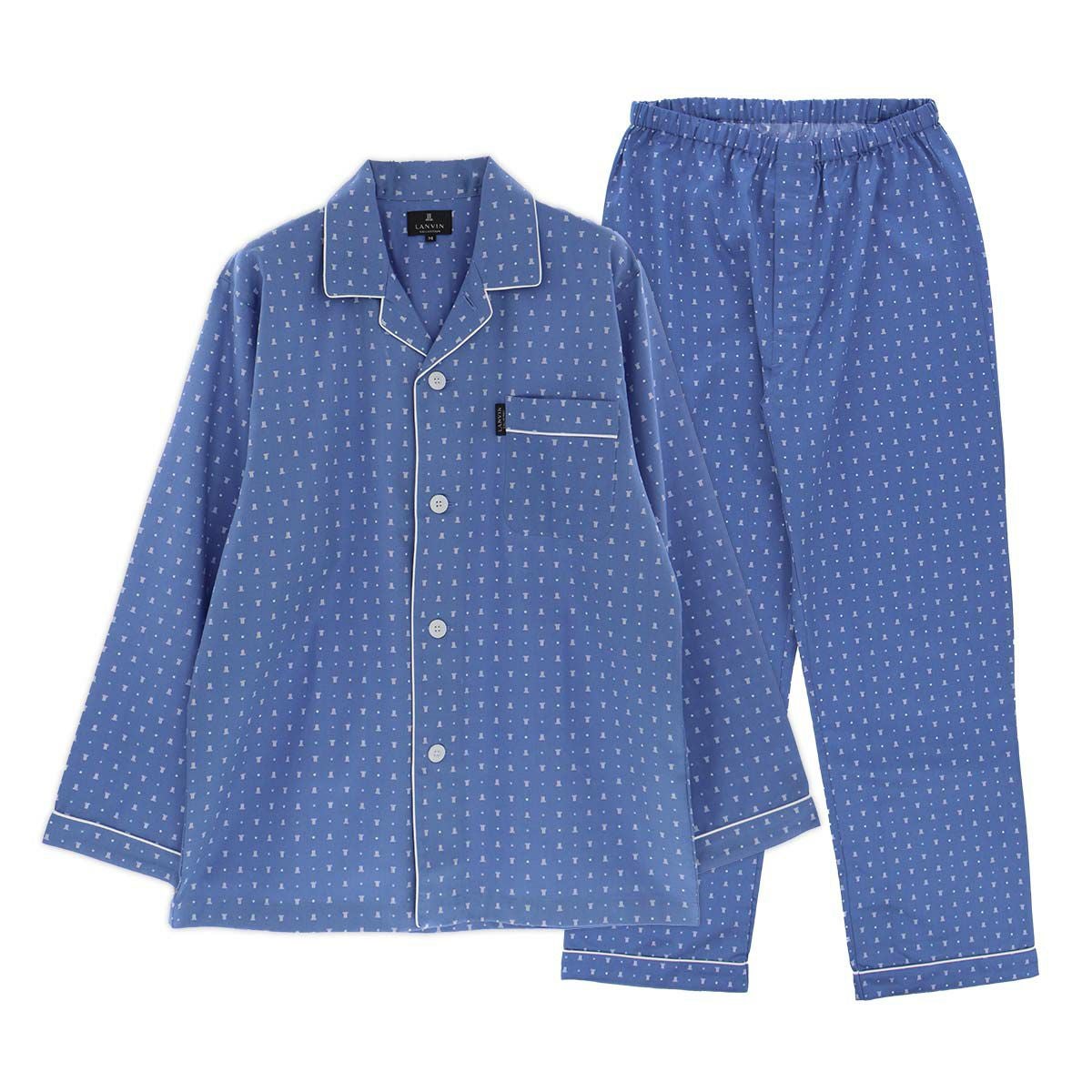 LANVIN COLLECTION パジャマ上下セット【M Lサイズ】60サテン JLドット
