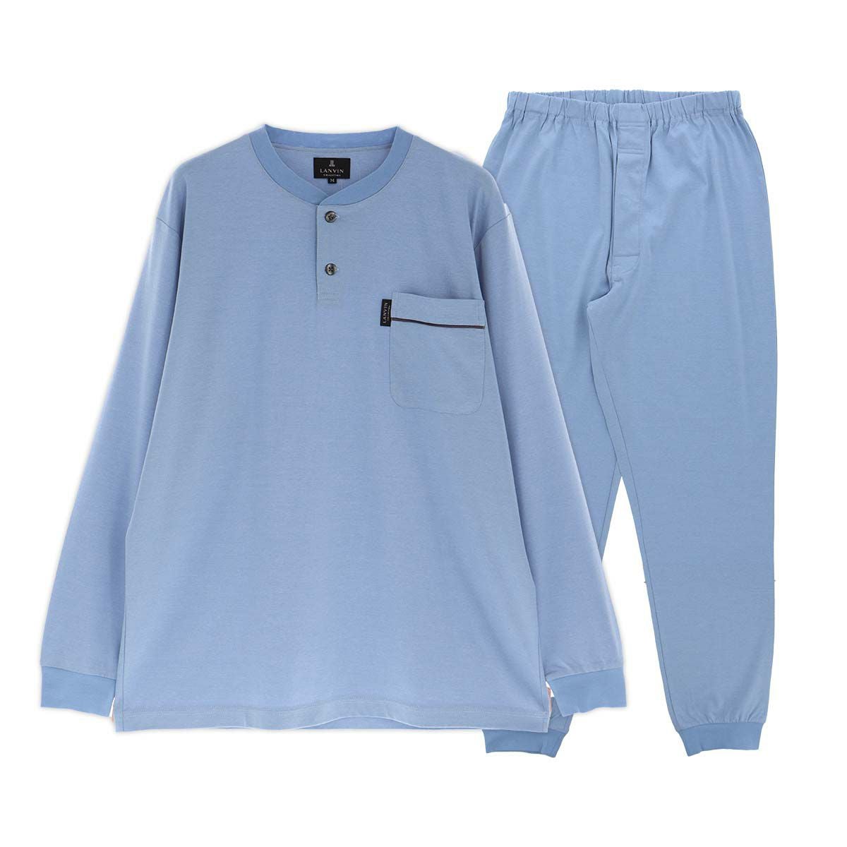 LANVIN COLLECTION 上下セット【M Lサイズ】スムースバーズアイ 綿100