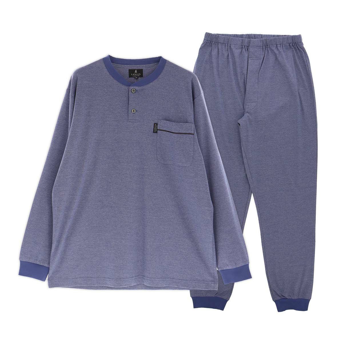 LANVIN COLLECTION 上下セット【M Lサイズ】スムースバーズアイ 綿100