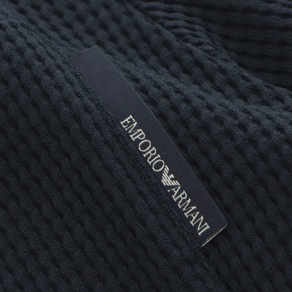 EMPORIO ARMANI 半袖シャツ WAFFLE JERSEY SHIRT ヘンリーネック EU