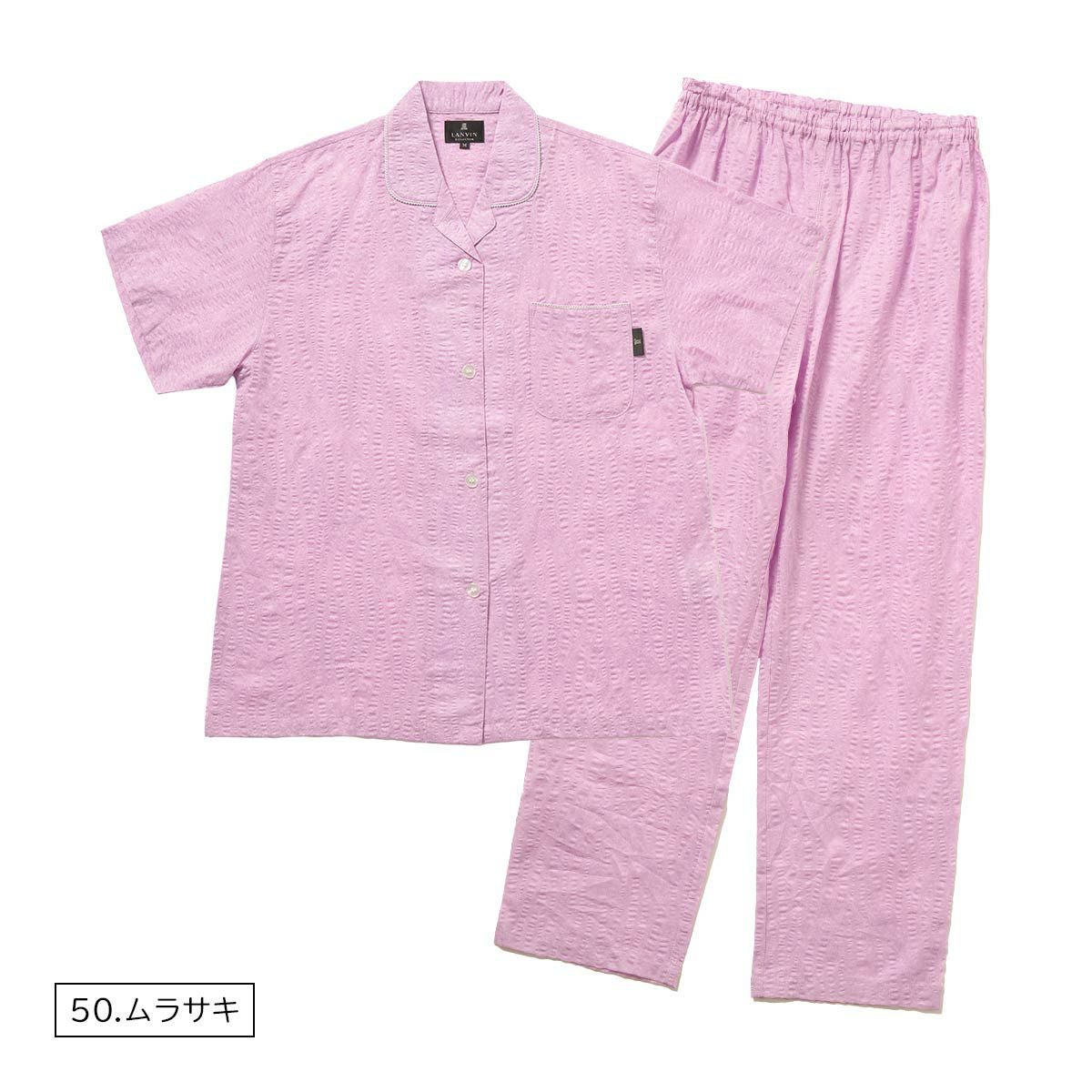 新品♡PINK HOUSE 半袖7分スボン　パジャマ L LANVIN COLLECTION 軽くて涼しいパジャマ 【Mサイズ】綿100％ 通気性の