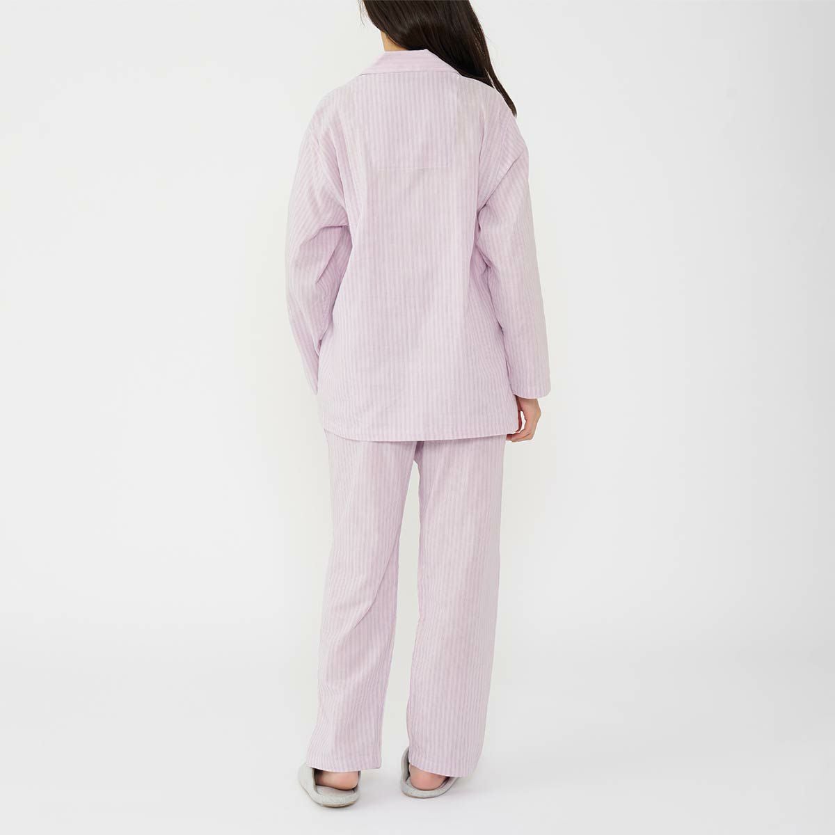 LANVIN ピンク ストライプ パジャマ M LANVIN COLLECTION ふんわり柔らかいパジャマ 【Mサイズ】 綿100％ 先
