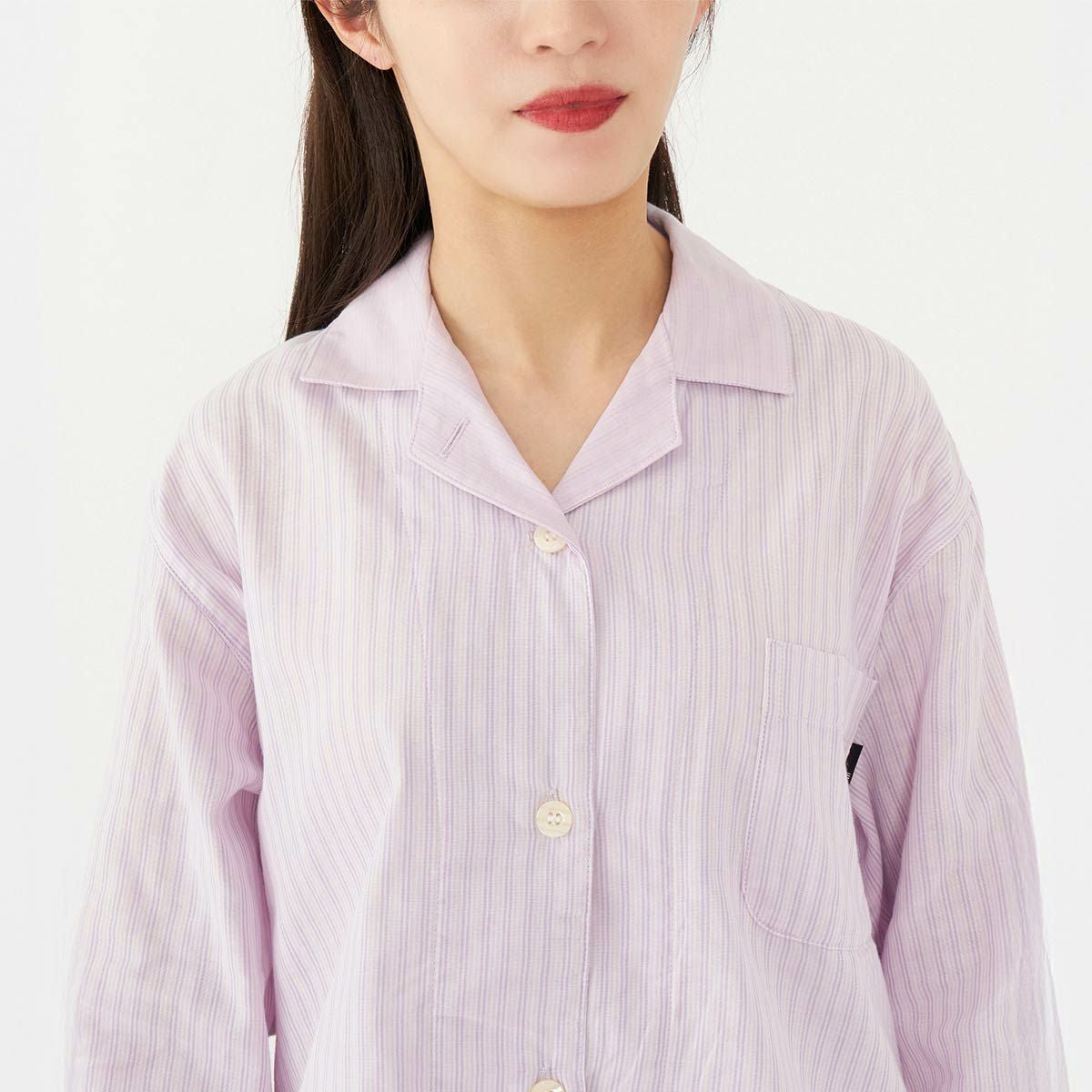 LANVIN COLLECTION 【Lサイズ】綿100％ ふんわり柔らかい 先染め2重
