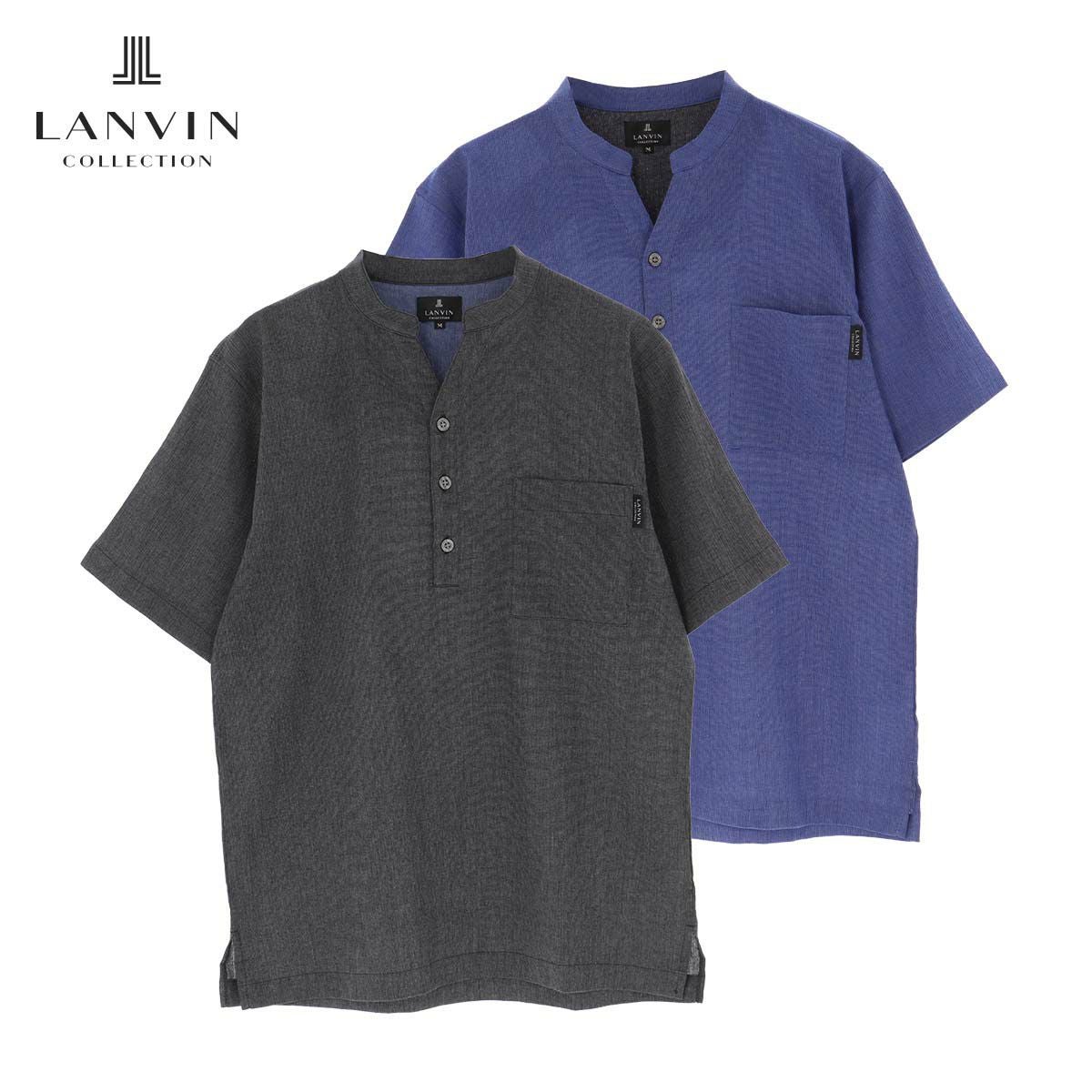 ☆50%OFF LANVIN COLLECTION しじら楊柳 半袖 トップス【M・Lサイズ 