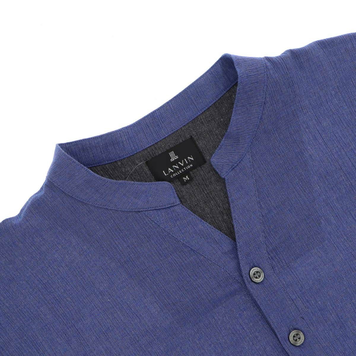 LANVIN COLLECTION 半袖 Tシャツ【M Lサイズ】先染めシャンブレー