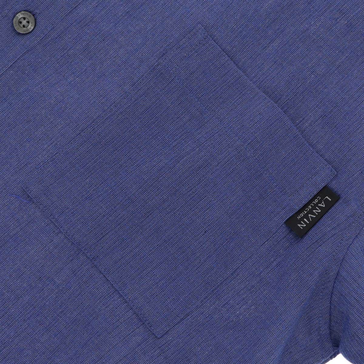 LANVIN COLLECTION 半袖 Tシャツ【M Lサイズ】先染めシャンブレー