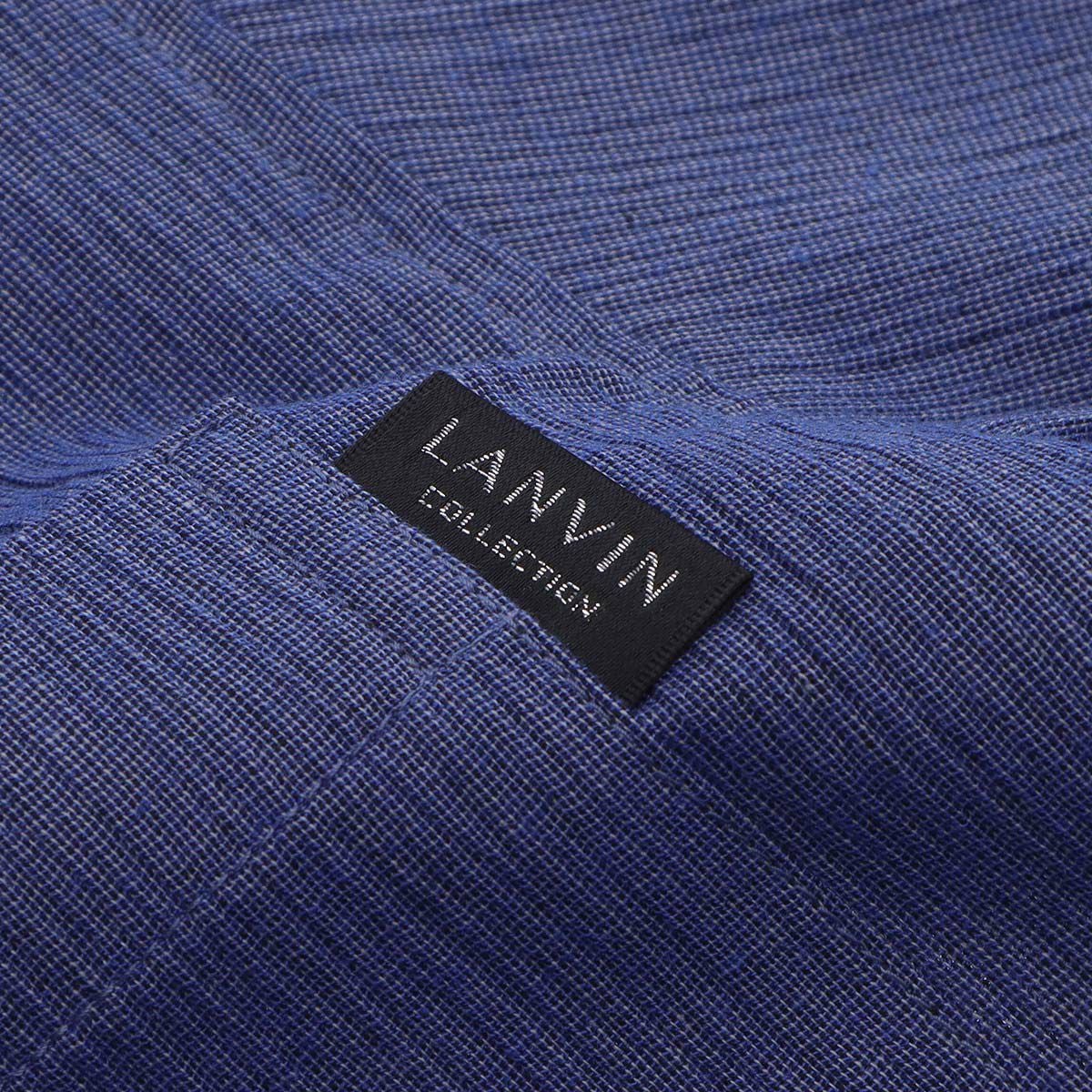 LANVIN COLLECTION 半袖 Tシャツ【M Lサイズ】先染めシャンブレー