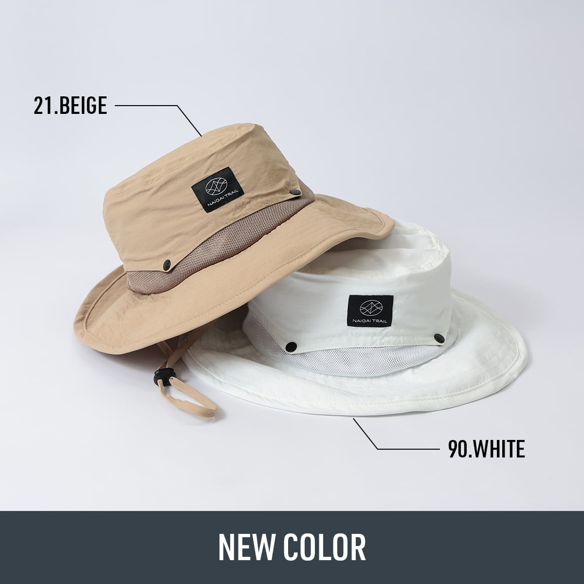 NAIGAI TRAIL インナー総メッシュで乾き易い メッシュハット 登山