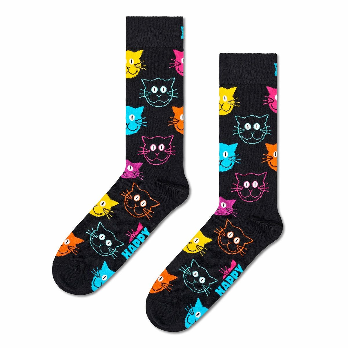 【3足セット】HappySocksハッピーソックスMixedCat（ミックスキャット）クルー丈ソックス靴下ユニセックスメンズ＆レディースプレゼント無料ラッピングギフト10203516