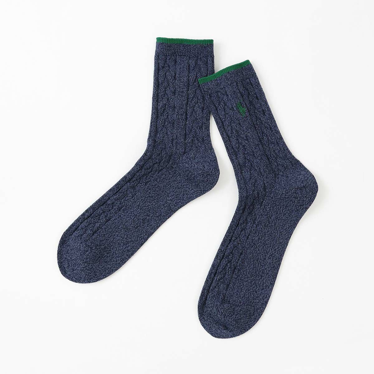 POLO RALPH LAUREN 綿ウール混 ケーブル編み ポロポニー刺しゅう