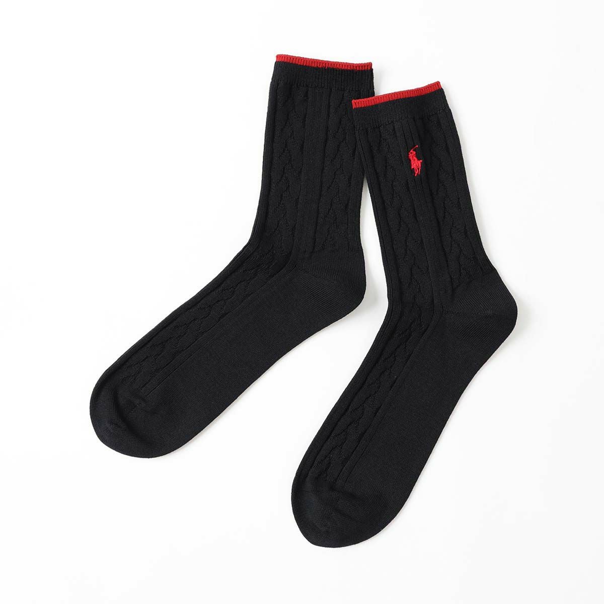 POLO RALPH LAUREN 綿ウール混 ケーブル編み ポロポニー刺しゅう