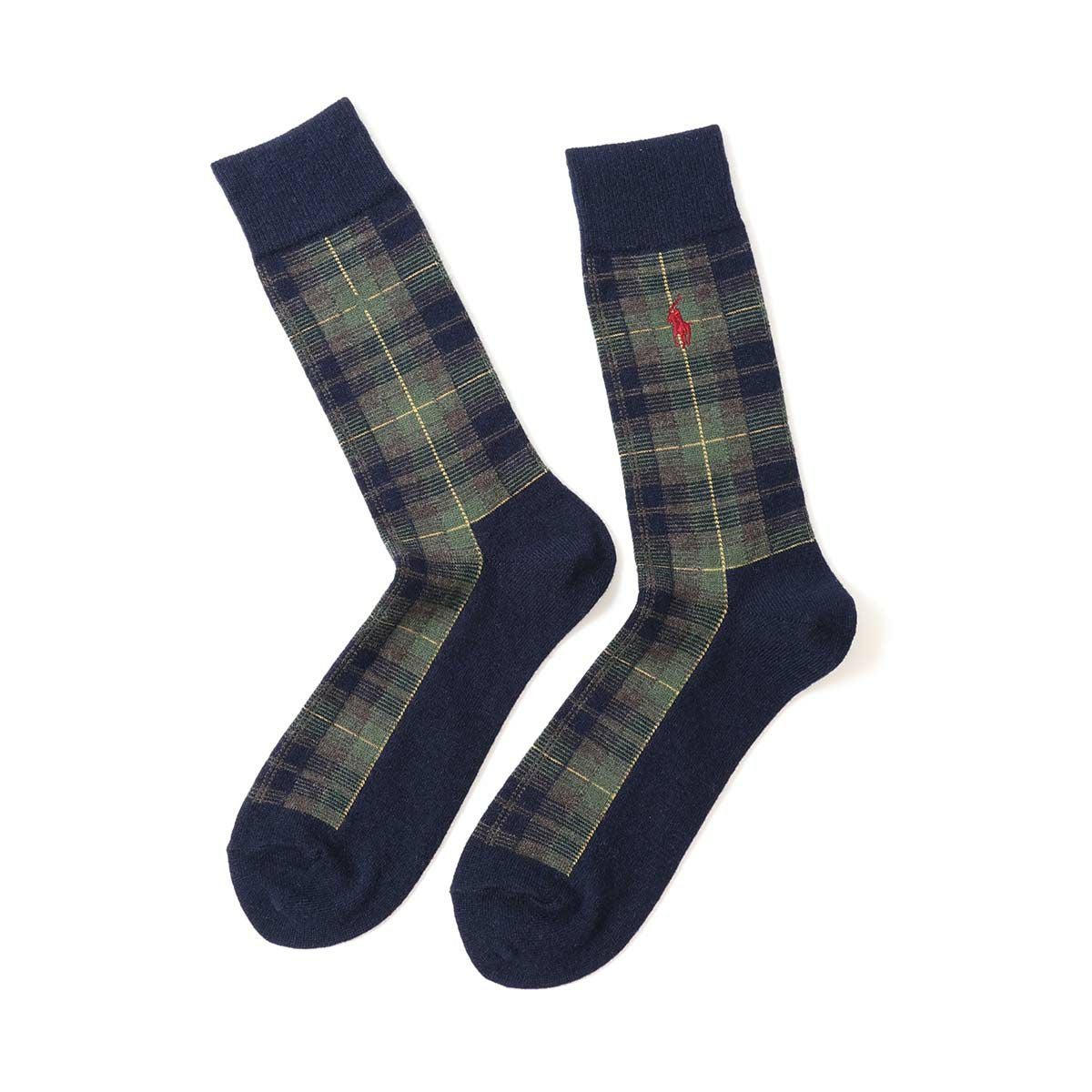 POLO RALPH LAUREN カシミヤ混 フラットベッド ゴードン タータン