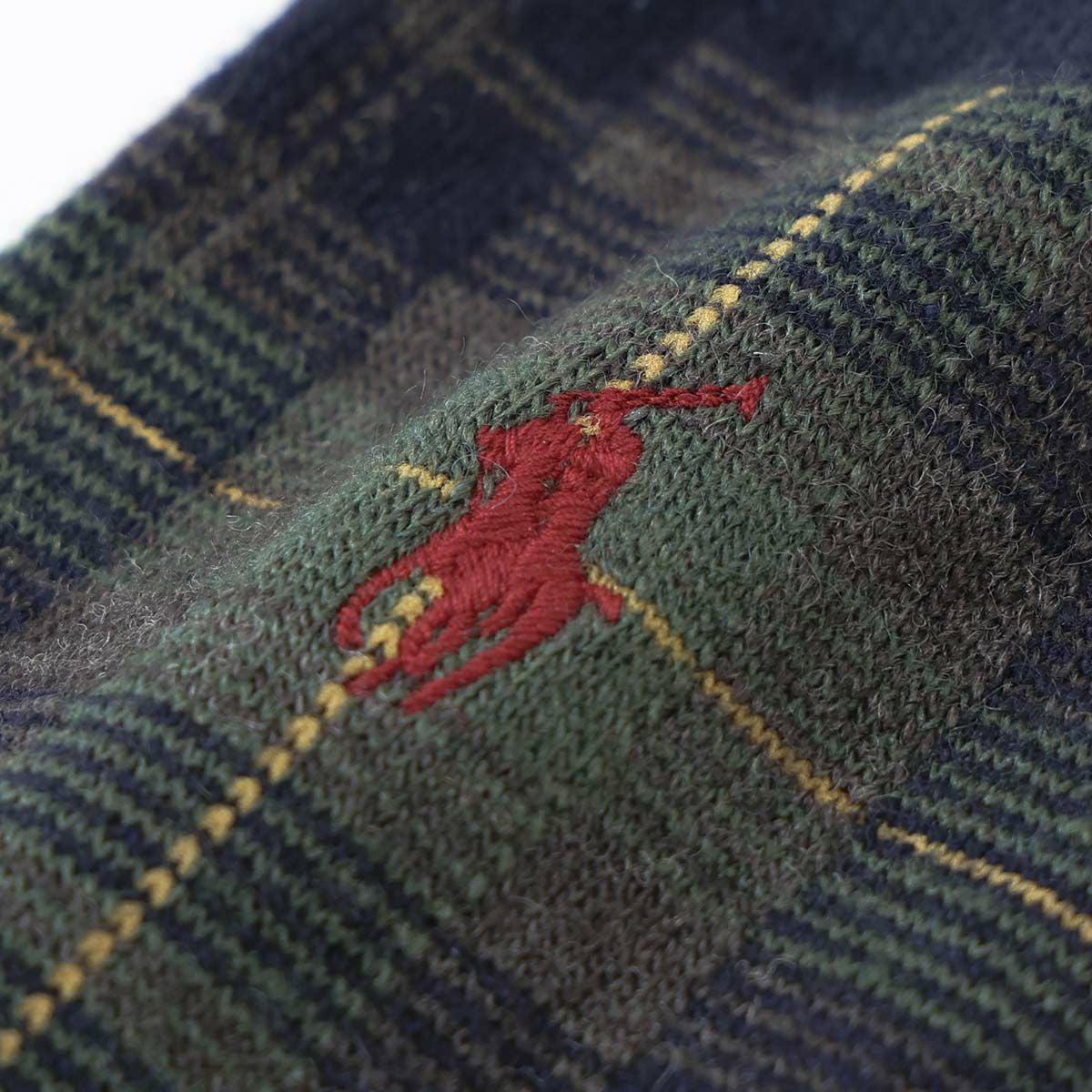 POLO RALPH LAUREN カシミヤ混 フラットベッド ゴードン タータン