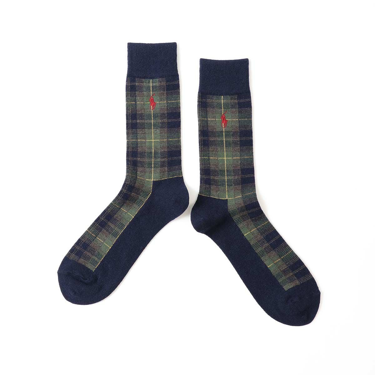 POLO RALPH LAUREN カシミヤ混 フラットベッド ゴードン タータン POLO RALPH LAUREN カシミヤ混 フラットベッド ゴードン タータン