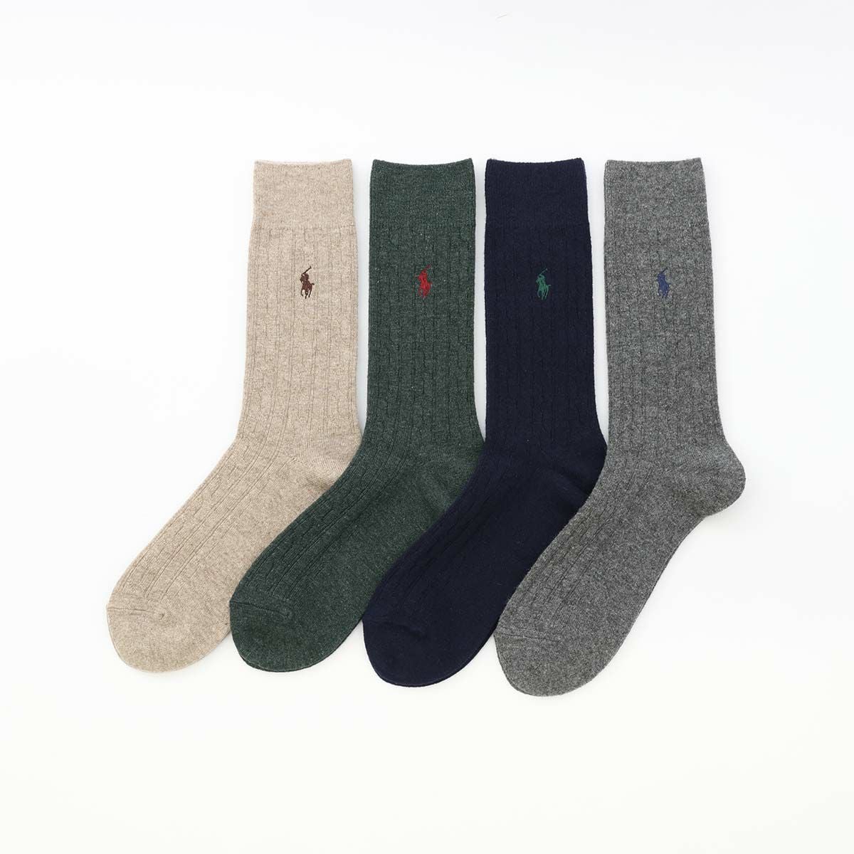 POLO RALPH LAUREN 日本製 カシミヤ混 ケーブル編み ポロポニー
