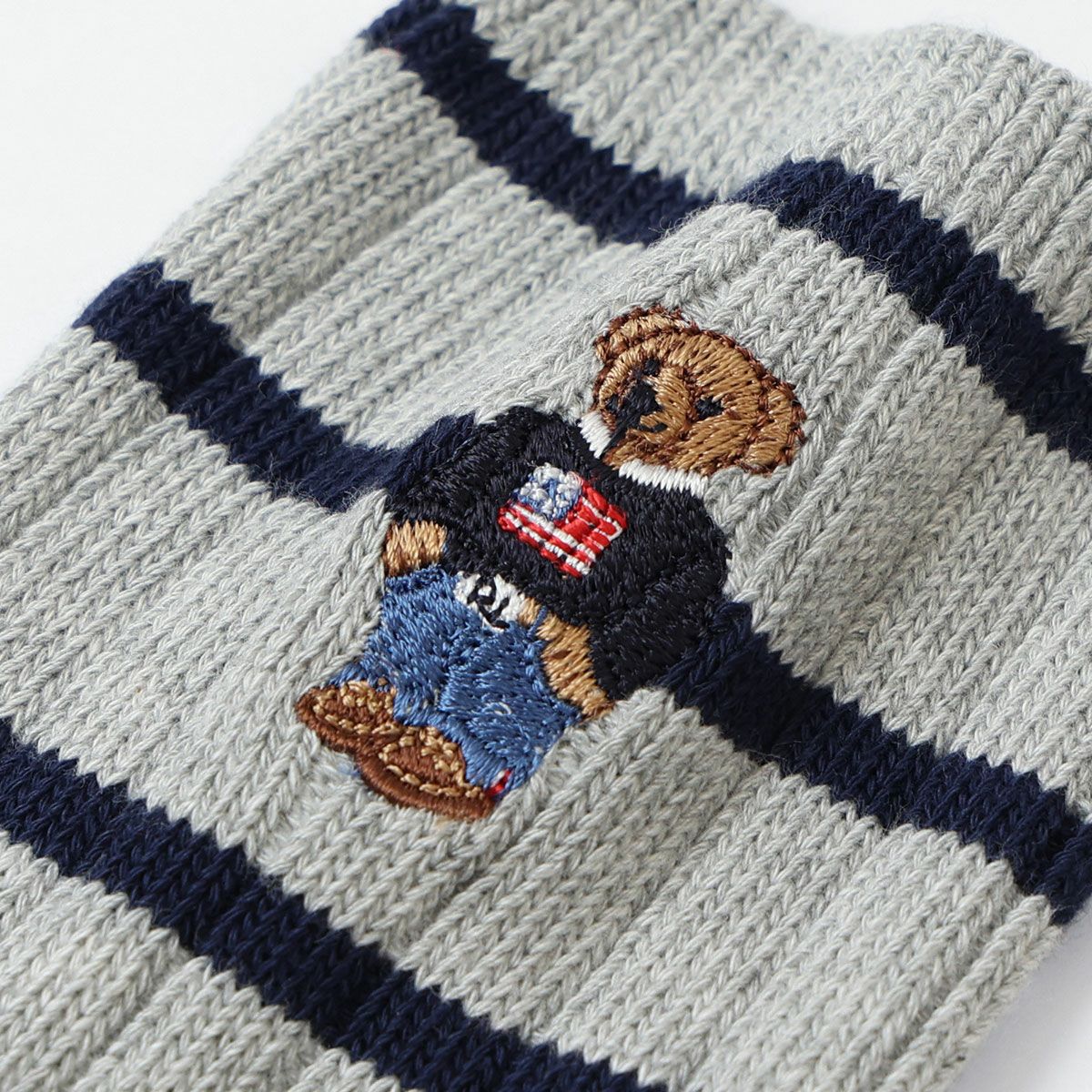 POLO RALPH LAUREN ボーダー柄 コアフラッグセーターベア刺しゅう