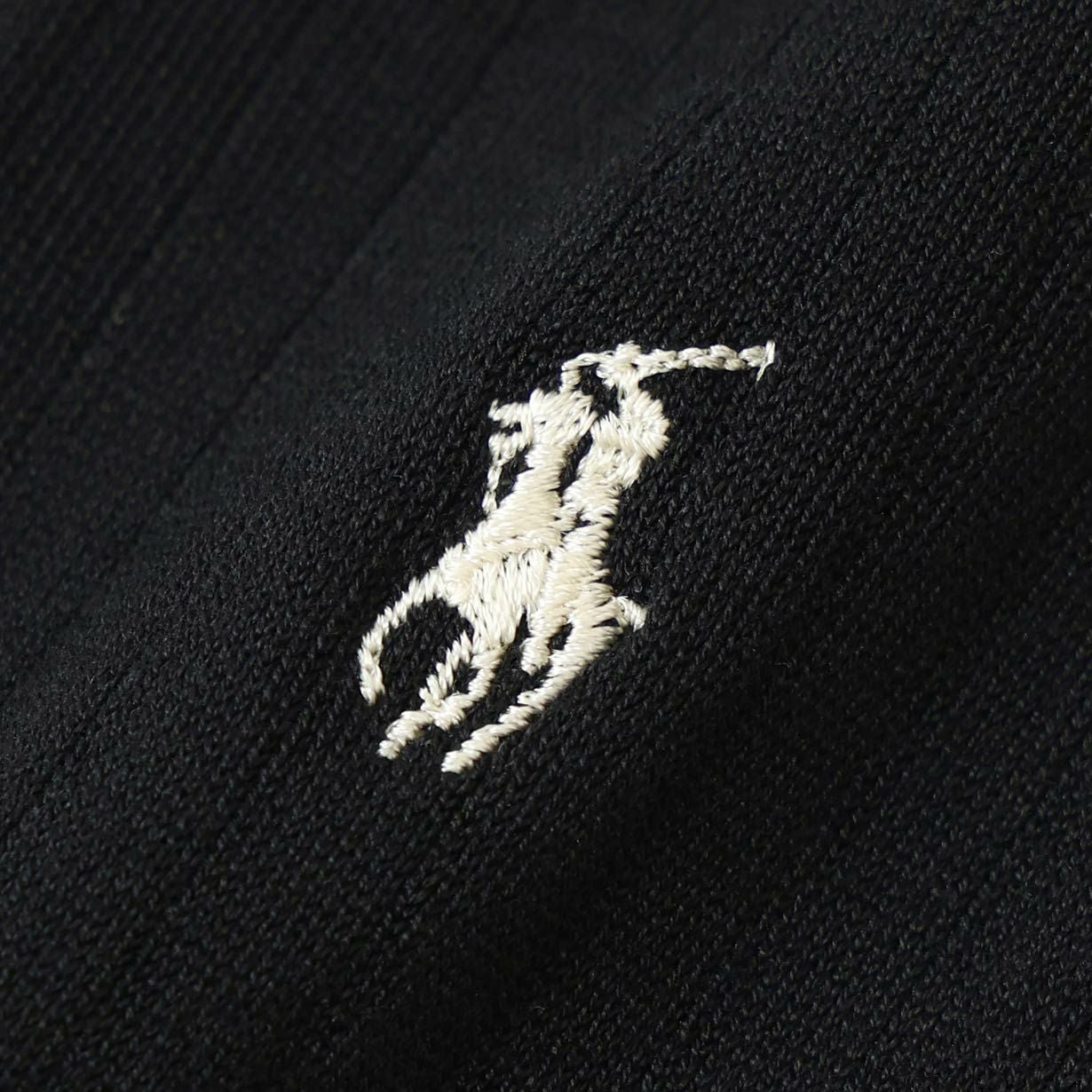 POLO RALPH LAUREN 薄手ハイソックス リブ ポロポニー刺しゅう
