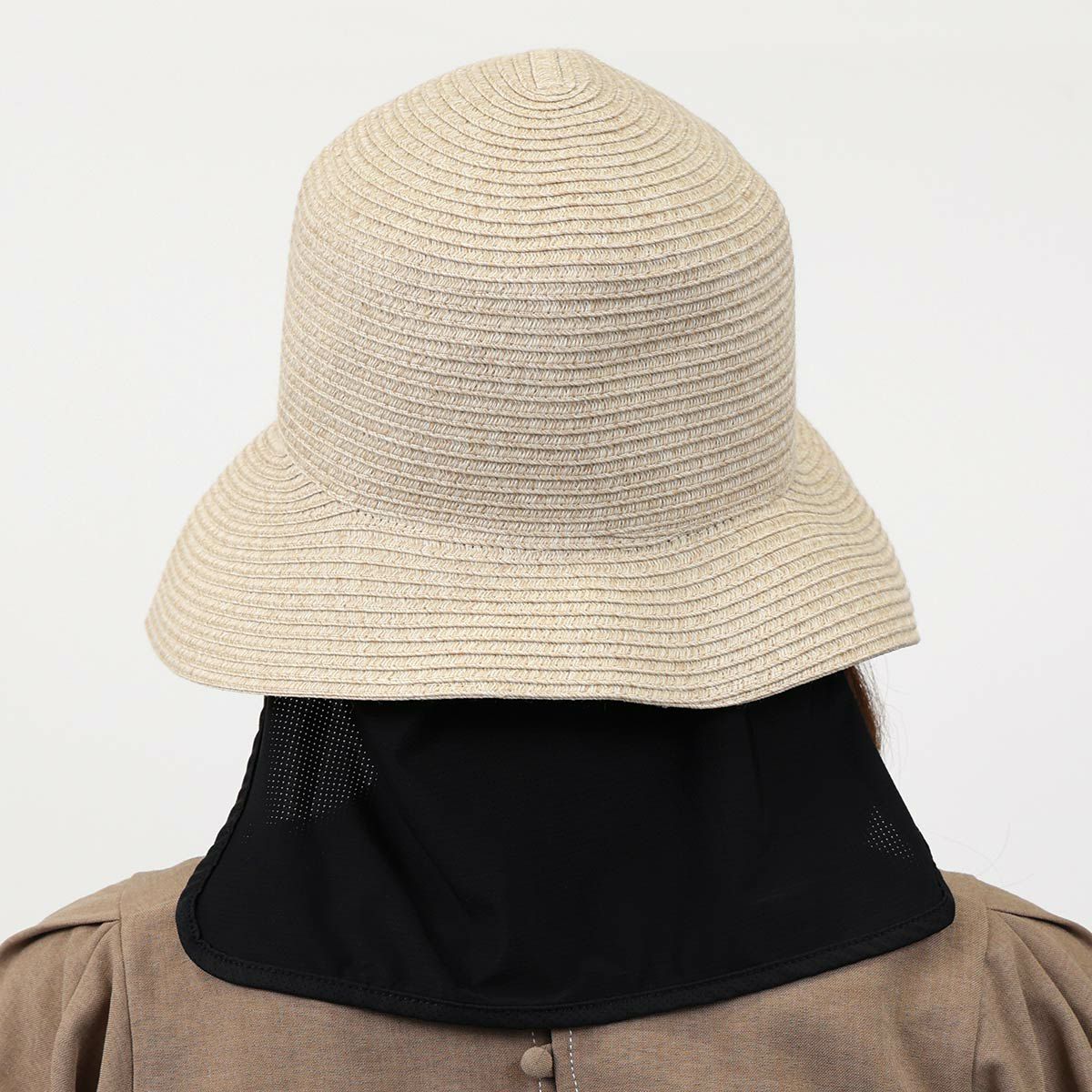 NAIGAI COMFORT 洗えて折り畳める つば広め UVカット ストローハット