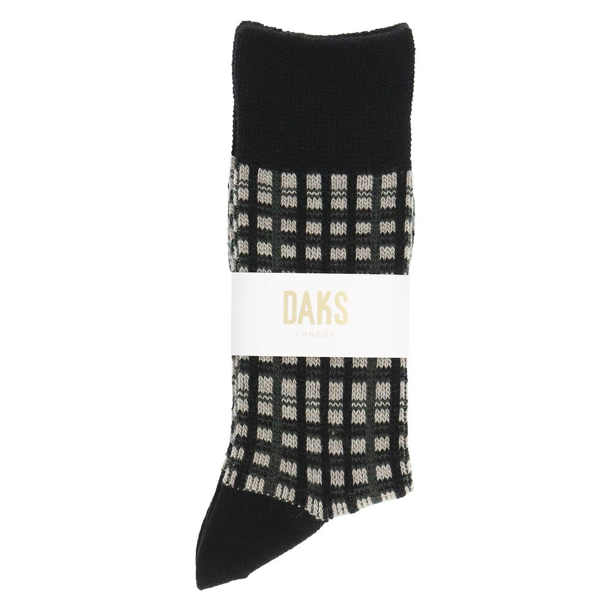 DAKS 履き口ゆったりらくらくガーゼ編み アクリル毛混 かかとしっかり