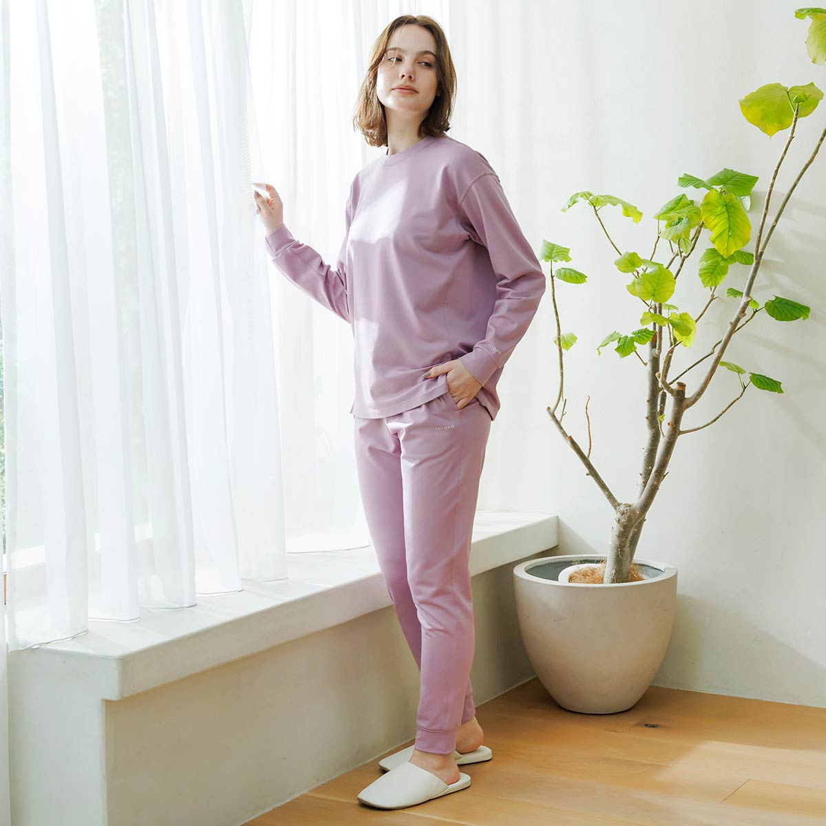 整 TOTONO Healing wear レディース 長袖Tシャツ リカバリーウェア
