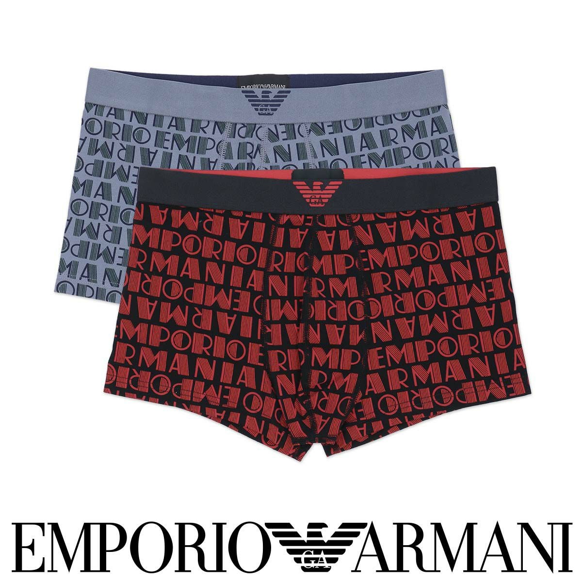 EMPORIO ARMANI ALL OVER LOGO オールオーバーロゴ ボクサーパンツ 【S