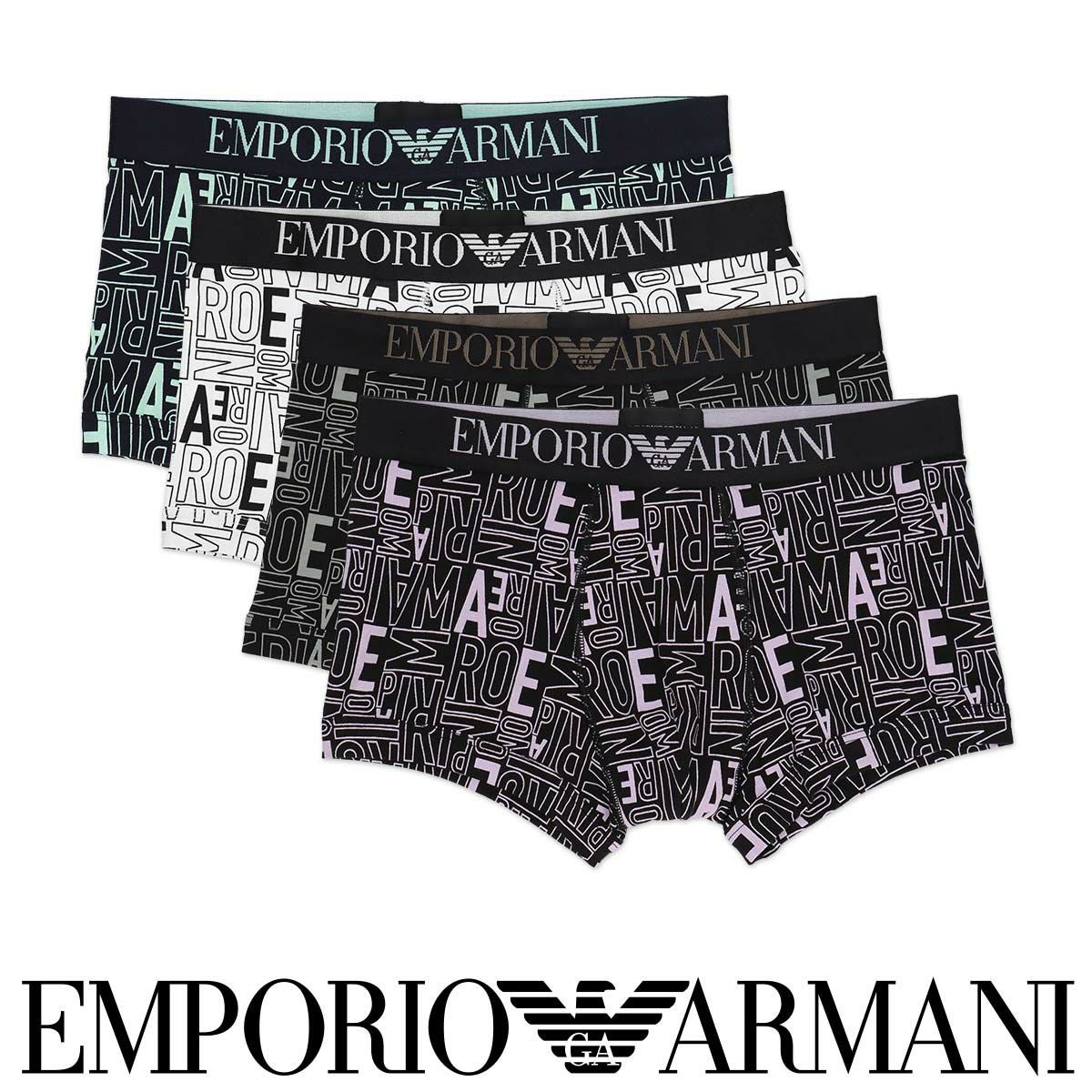 51%OFF EMPORIO ARMANI ALL OVER BOLD LOGO ボールド ロゴ ボクサー