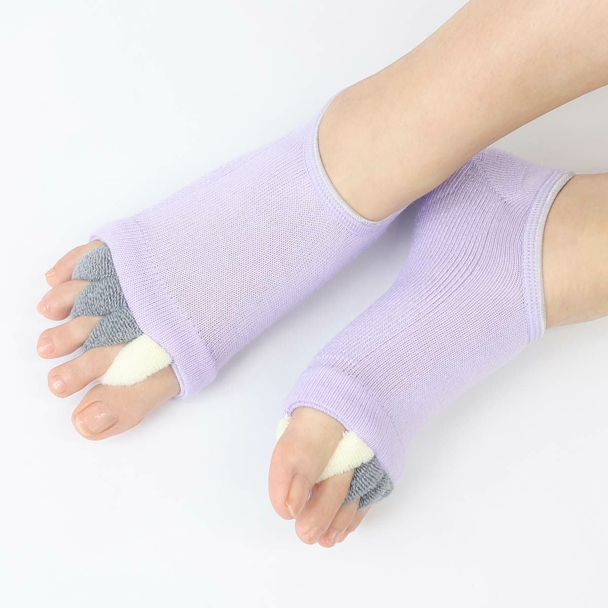 NAIGAI COMFORT 足指開放 カバーソックス ふわふわパイル かかとシート