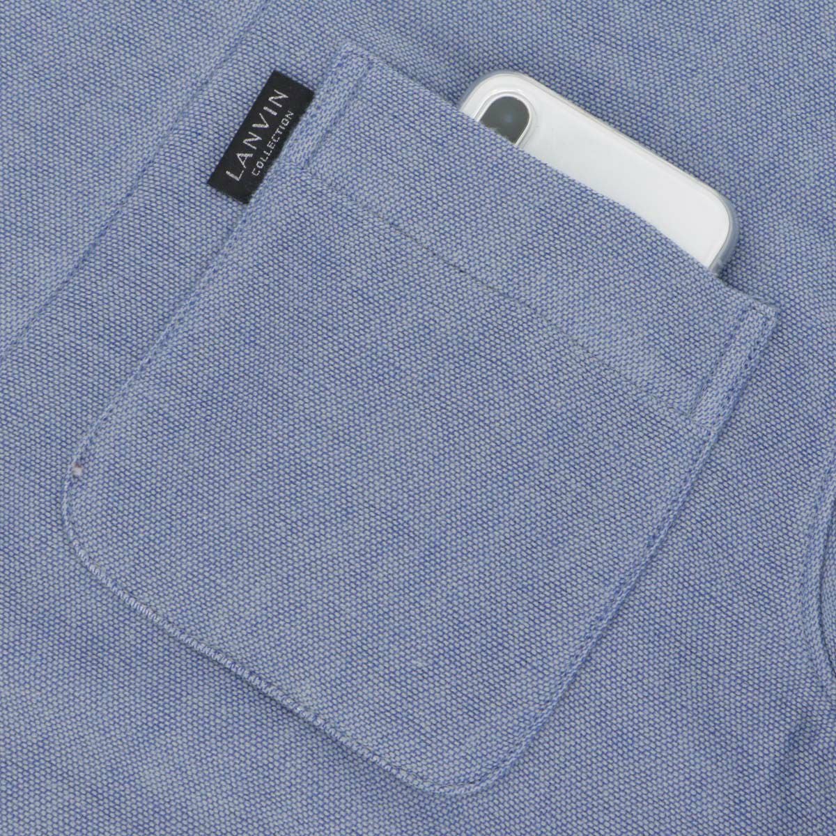 LANVIN COLLECTION パジャマ 上下セット 先染め3重ガーゼ シャンブレー