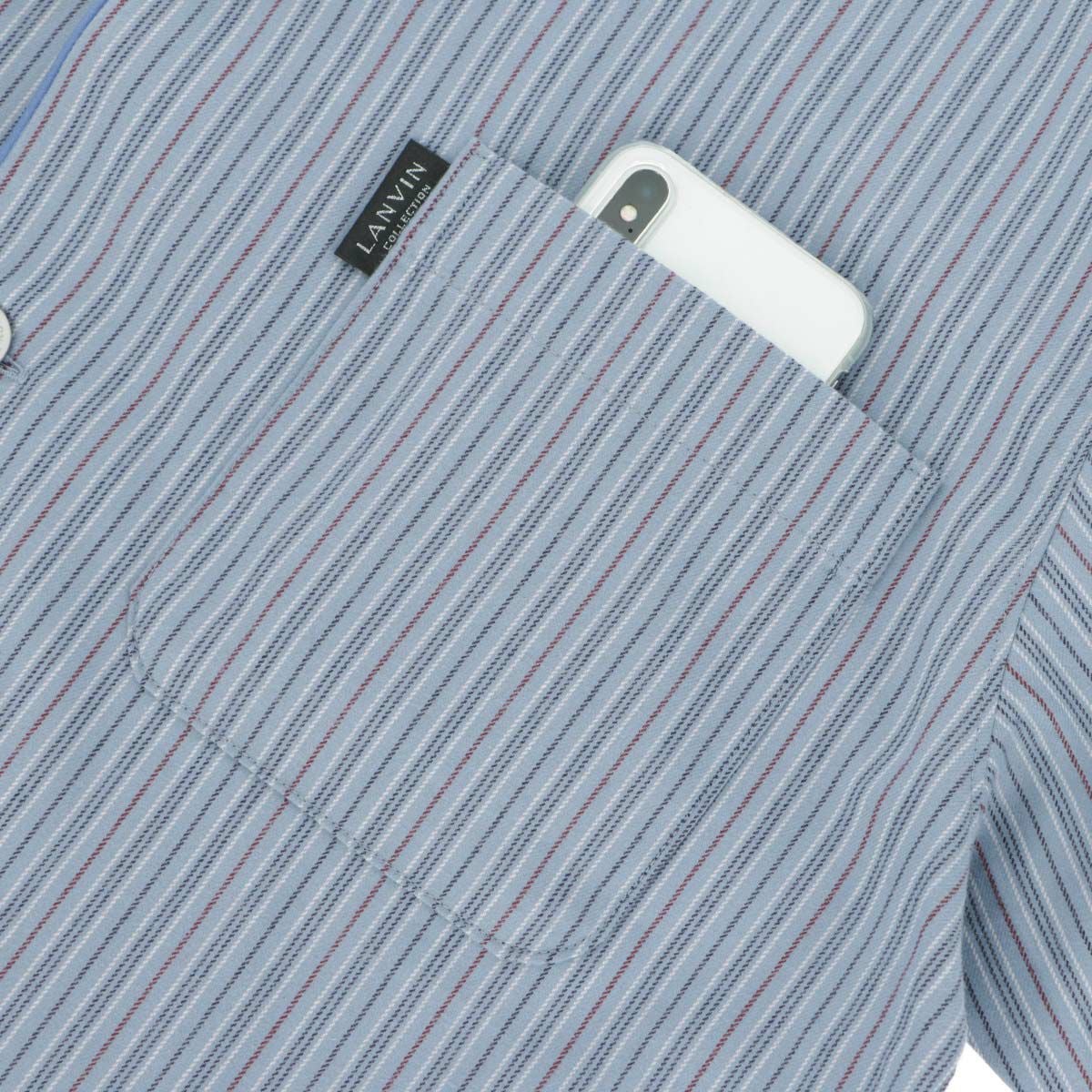 LANVIN COLLECTION パジャマ 上下セット 綿100% 先染めツイル微起毛