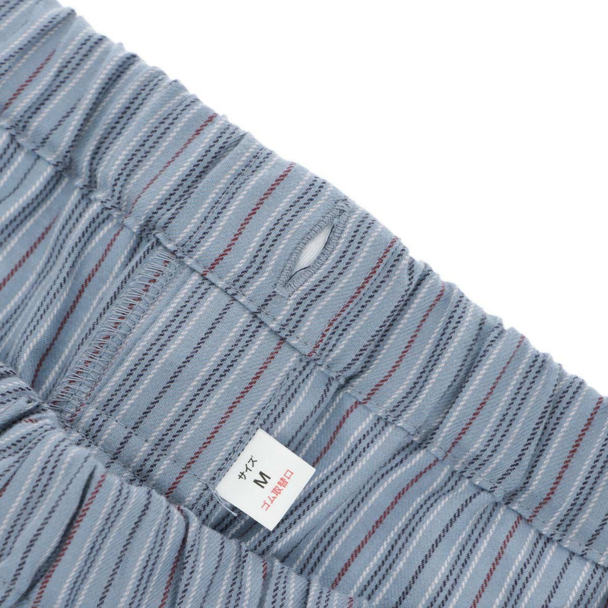 LANVIN COLLECTION パジャマ 上下セット 綿100% 先染めツイル微起毛
