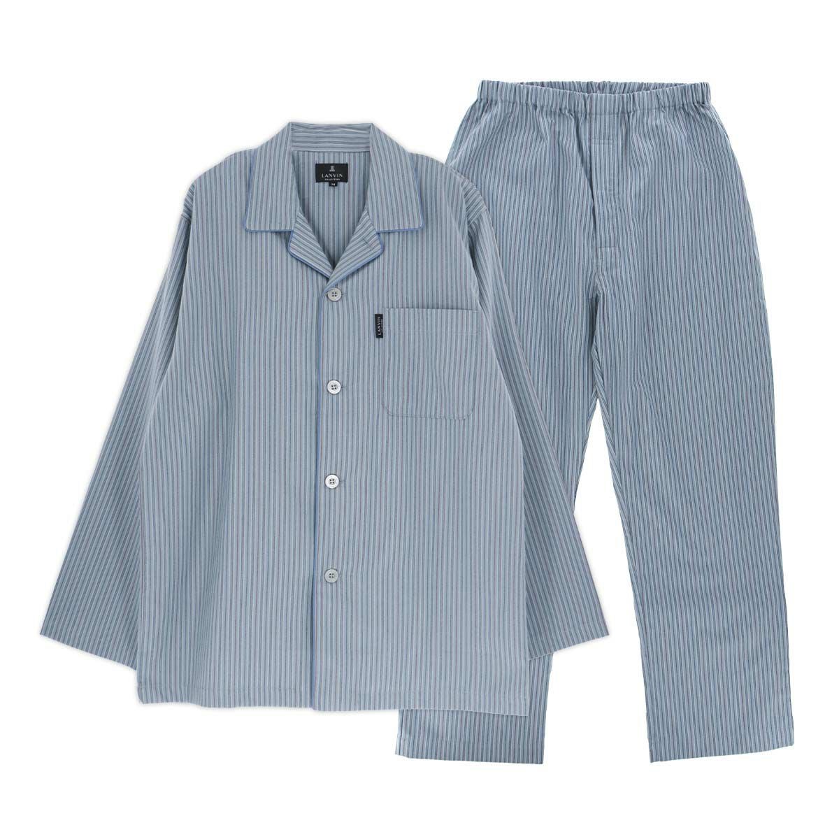 新品・15,400円☆LANVIN/長袖長丈ズボン レディースパジャマ LANVIN COLLECTION シルク100% 長袖 レディース パジャマ Mサイズ