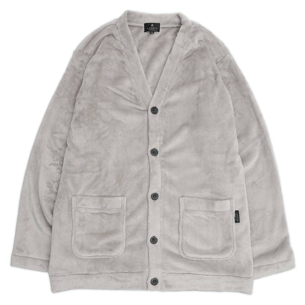 LANVIN COLLECTION マイクロファイバーフリース カーディガン【M L