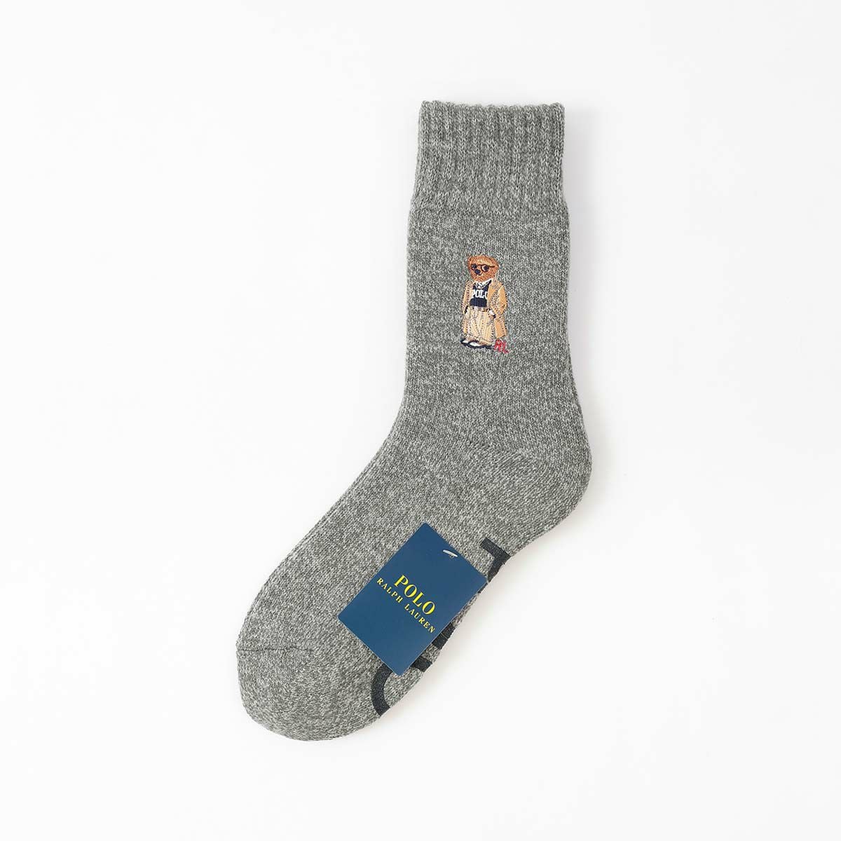 POLO RALPH LAUREN 内起毛 総パイル ポロベア 刺しゅう ルームソックス