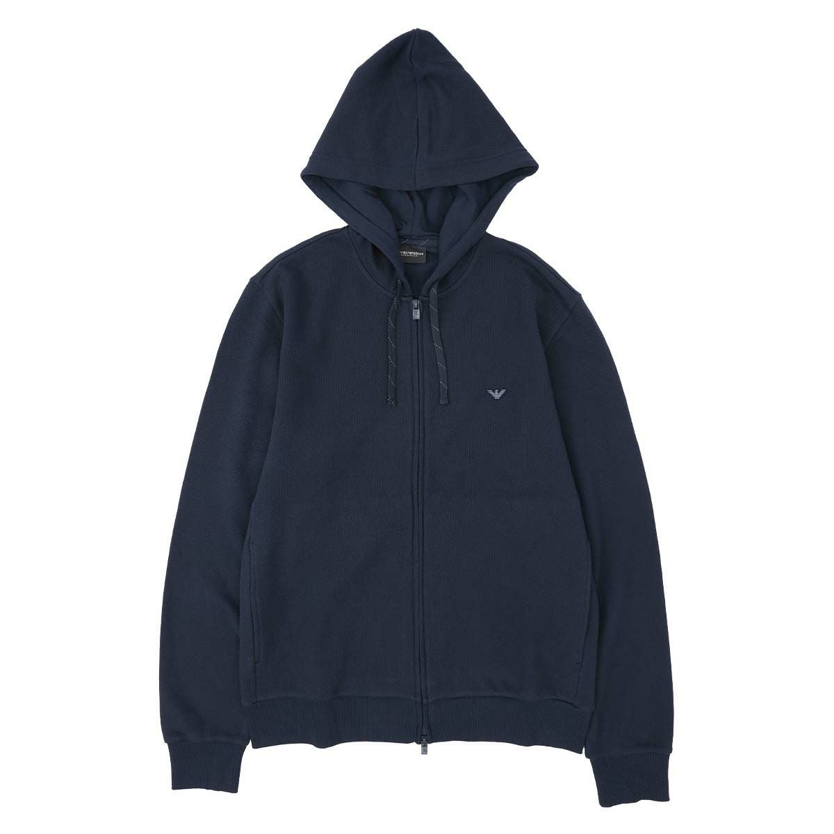 EMPORIO ARMANI ICONIC PIQUET HOODED FULL ZIP アイコニック ピケ