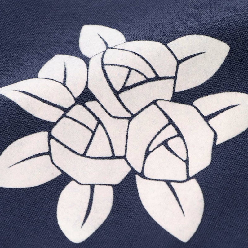 LANVIN COLLECTION ランバン コレクション 裏起毛 ポリエステル100％ 後ボタン 割烹着 フェリシテローズ柄 かっぽう着 カッポー スモック エプロン レディース 70044019