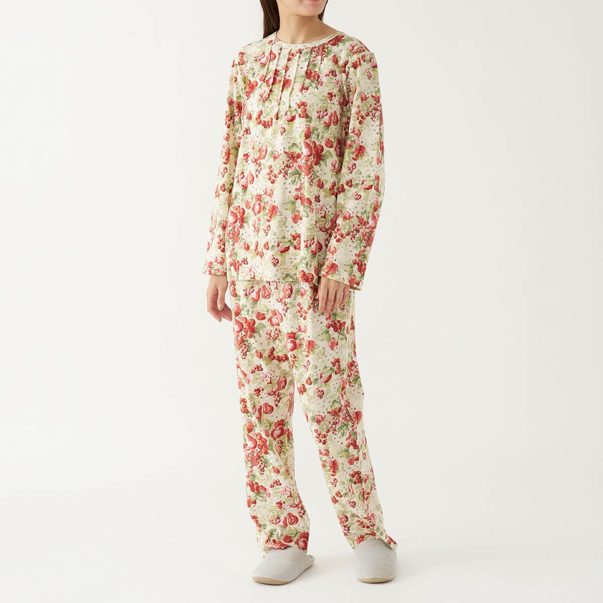 ❤️Laura Ashley パジャマ　綿100% SizeＬ　長袖 Mサイズ】Laura Ashley 綿100％ 40スムース かぶり パジャマ 長袖 長丈