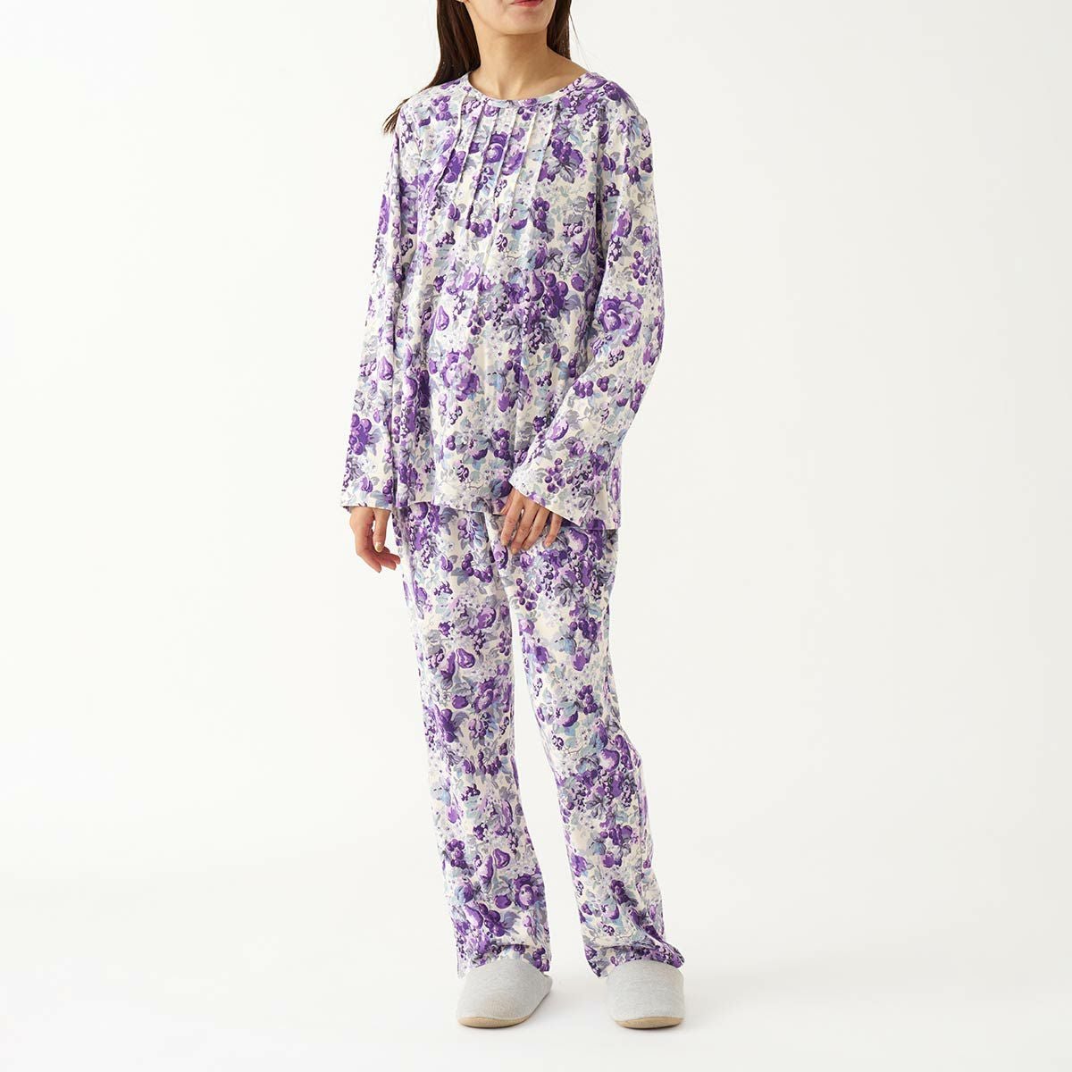 ❤️Laura Ashley パジャマ　綿100% SizeＬ　長袖 Mサイズ】Laura Ashley 綿100％ 40スムース かぶり パジャマ 長袖 長丈