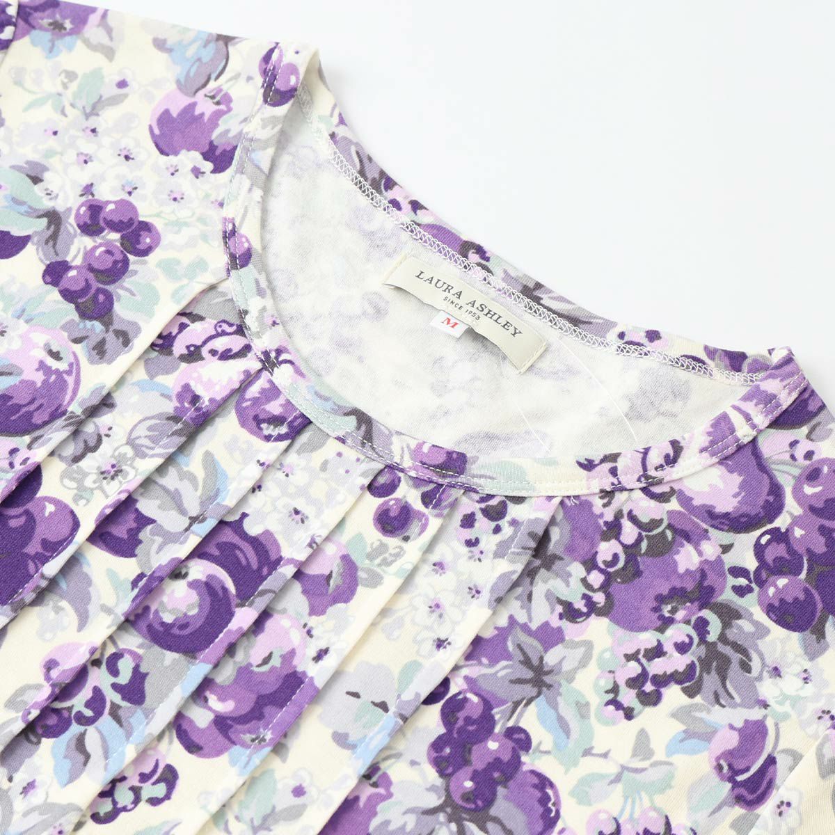 Mサイズ】Laura Ashley 綿100％ 40スムース かぶり パジャマ 長袖 長丈